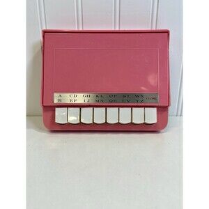 Vtg MCM Push Button Phone Index Pink Plastic Case.Only 1 page.‎ Cute Desk Decor